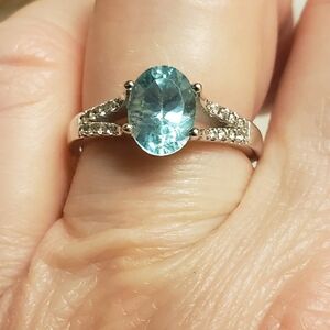 JTV Blue Apatite Oval Ring